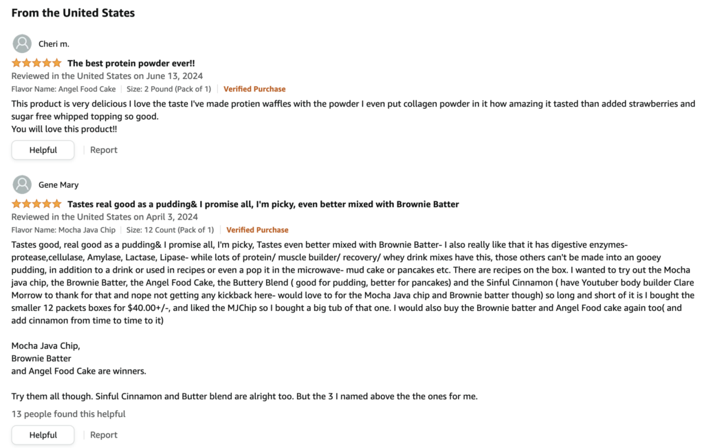 Devotion protein amazon reviews