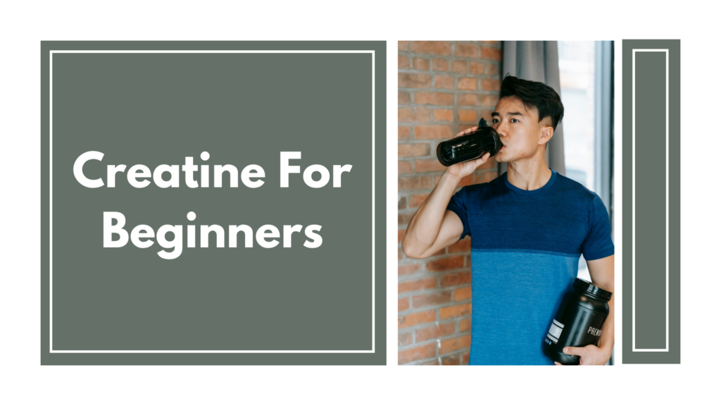 Determined young guy drinking creatine during training in gym.